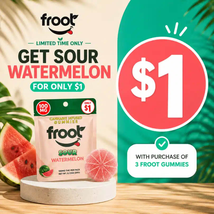Froot Sour Watermelon $1 Gummies Deal