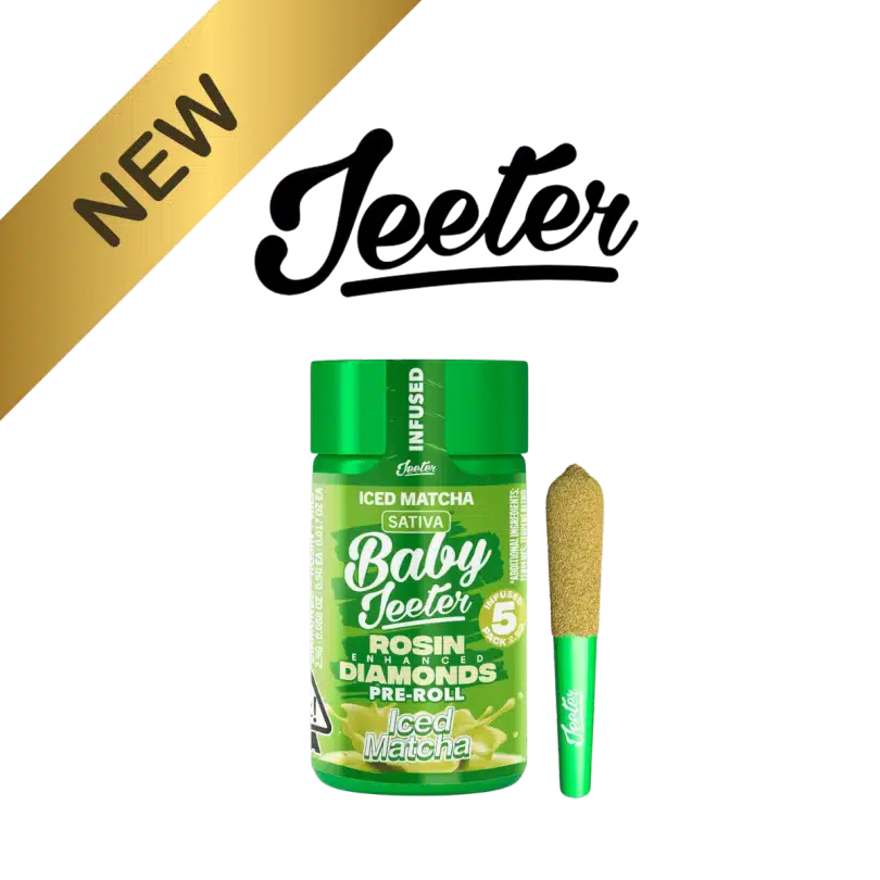 Jeeter Iced Matcha Baby Jeeter Rosin Enhanced Diamonds Prerolls
