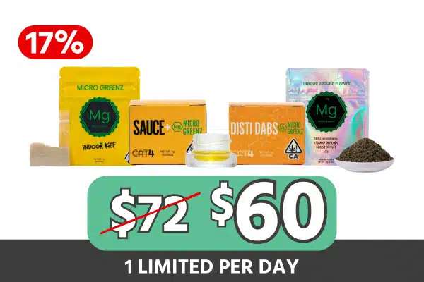 Micro Greenz Concentrate + Flower Bundle — $60 (Save $12, 17% Off)