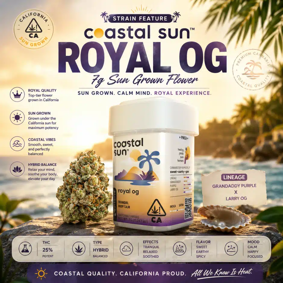 Coastal Sun Royal OG (H) 7g Sun Grown Flower