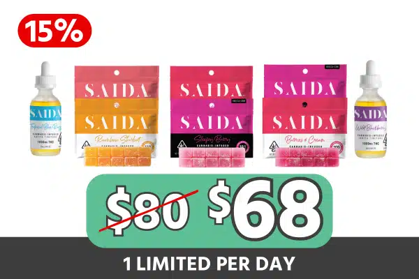 Saida Tincture + Edibles Bundle — $65 (Save $12, 15% Off)