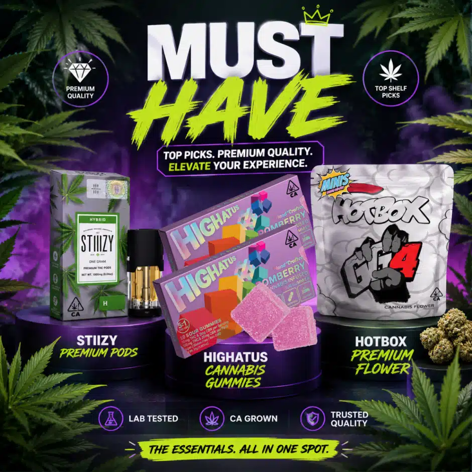 Highatus Sour Pomberry 5:1 Cannabis Infused Sour Gummies