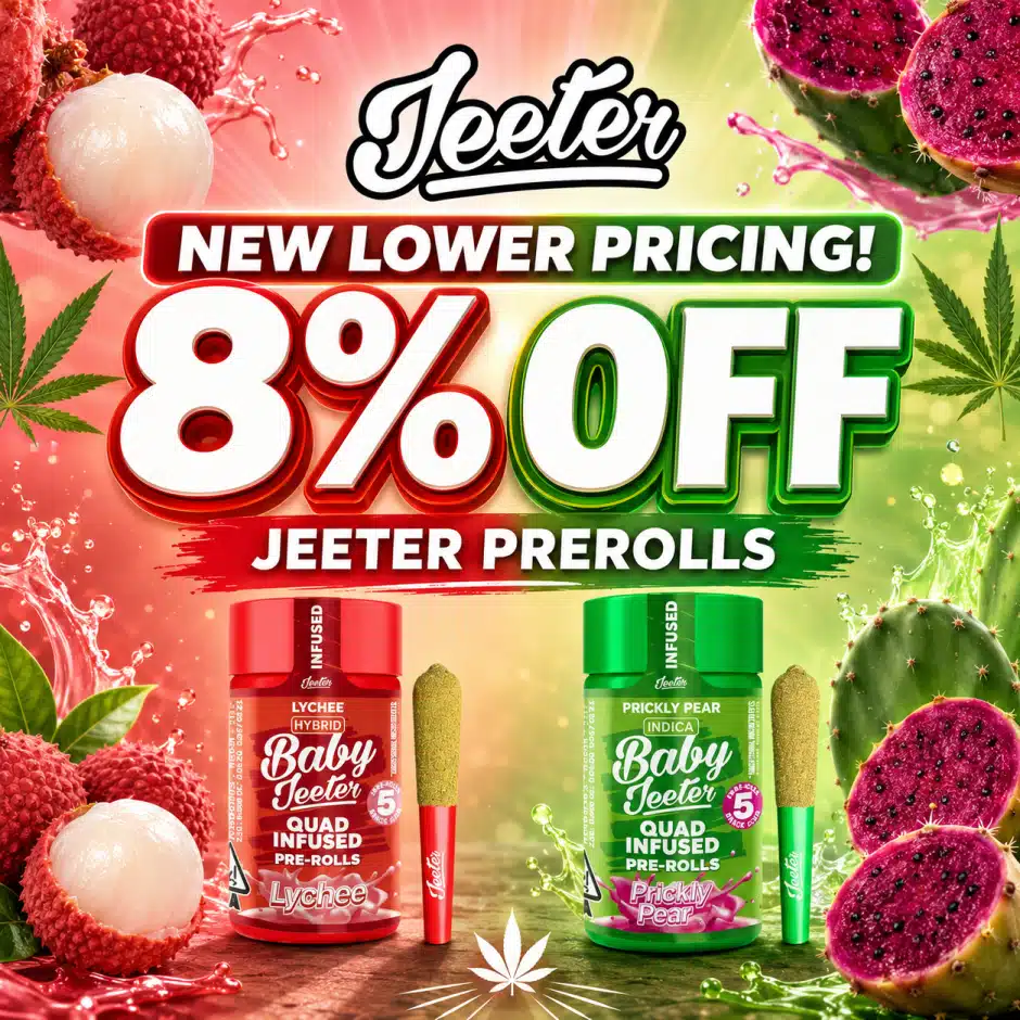 New Lower Pricing — Jeeter Baby Jeeter Prerolls 8% Off