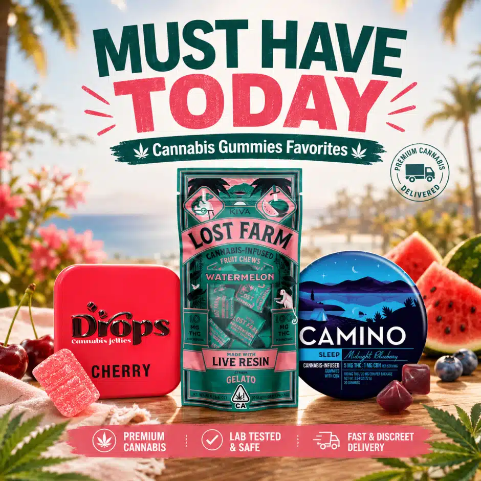 Staff Picks — Must Have Today: Drops Cherry Jellies, Lost Farm Watermelon Chews & Camino Midnight Blueberry