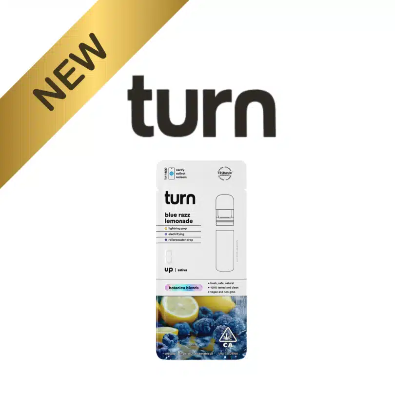 Turn Vape Pods — Blue Razz Lemonade Botanical Blends & Purple Haze Live Resin