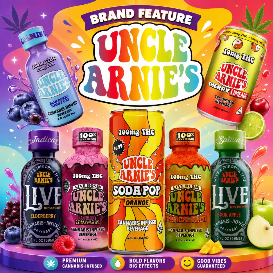 Uncle Arnies Cannabis-Infused Beverages — Iced Tea Lemonade, Teas, Sodas & Shots