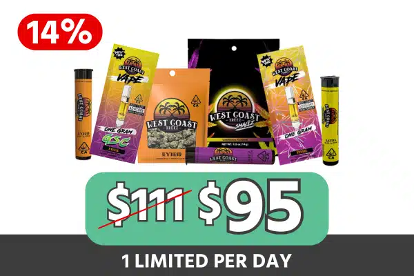 West Coast Treez Flower + Vape + Preroll Bundle — $95 (Save $16, 14% Off)