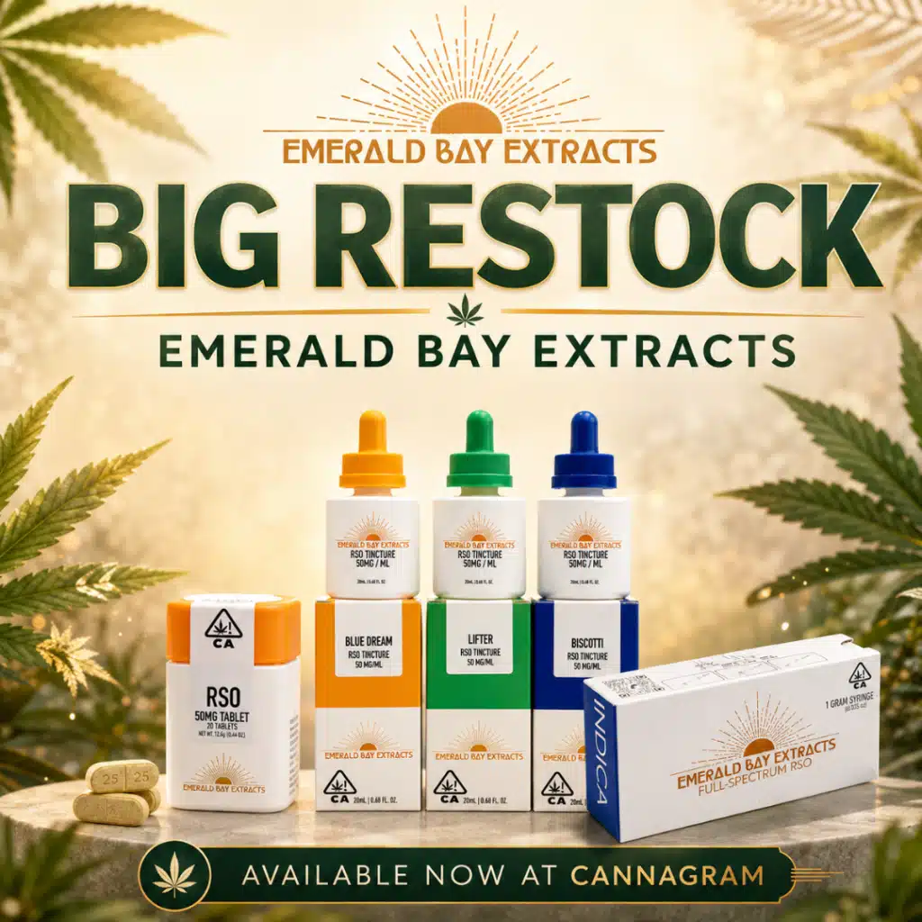 Big Restock — Emerald Bay Extracts — RSO Tablets, Tinctures & Syringes