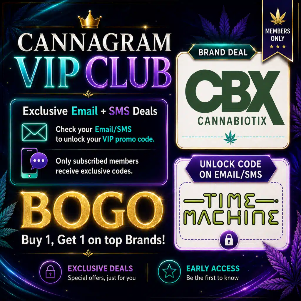 Cannagram VIP Club — CBX Brand Deal, Time Machine BOGO & Exclusive Email + SMS Offers
