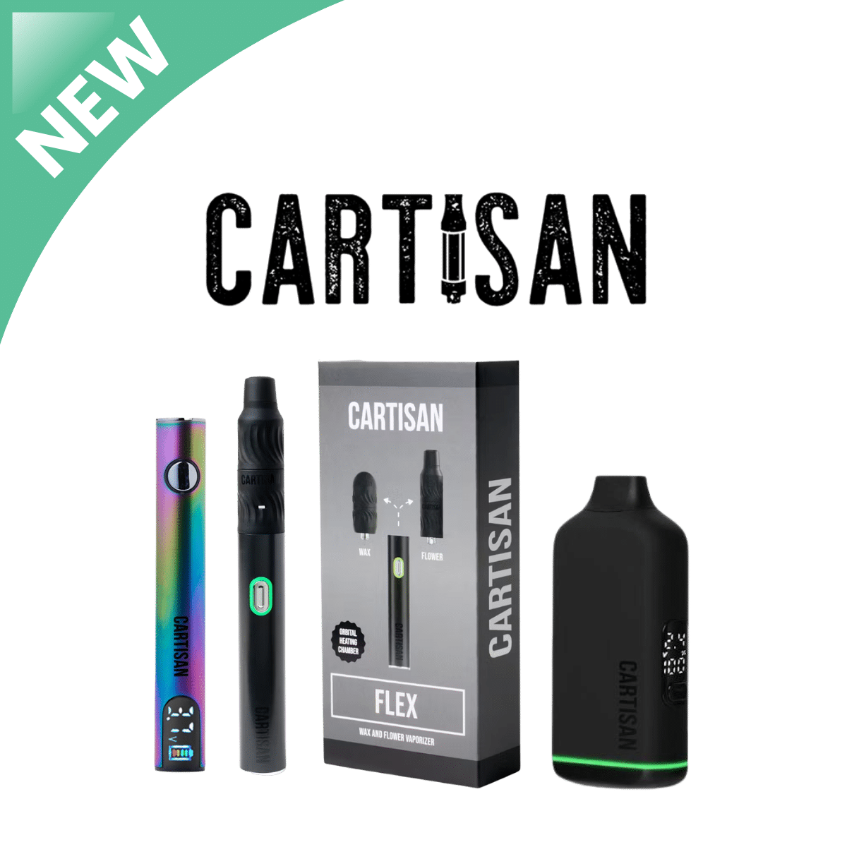 Cartisan Flex (Black) — Wax / Flower Vaporizer Kit