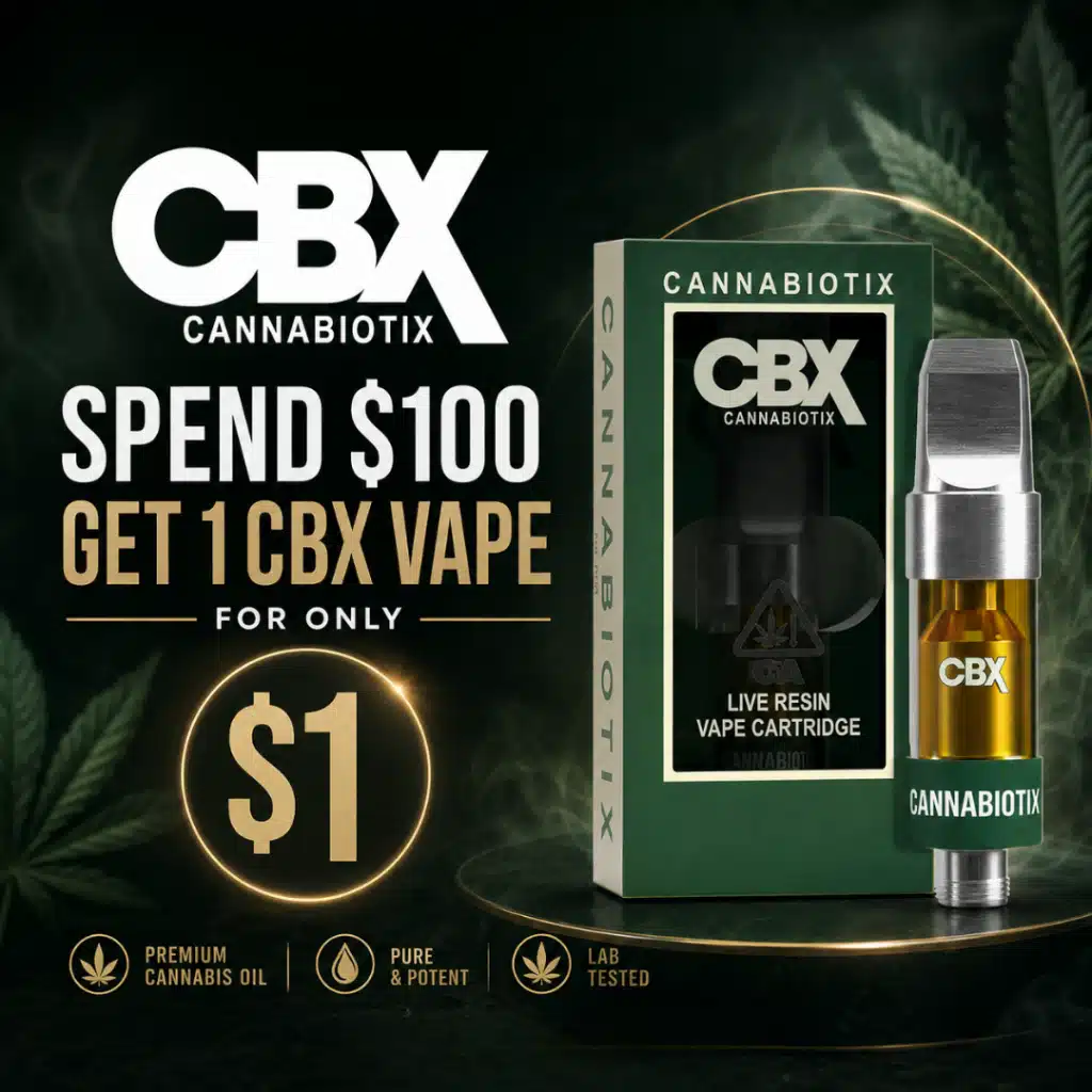 Spend $100, Get a CBX Master Kush (I) .5g Live Resin Cartridge for $1 — Use Code SPEND100