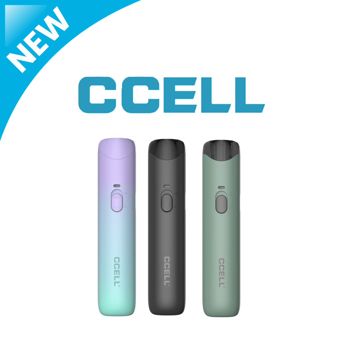 CCELL Go Stik 510 Vaporizer Batteries — Electric Blue, Emerald Green & Onyx Black