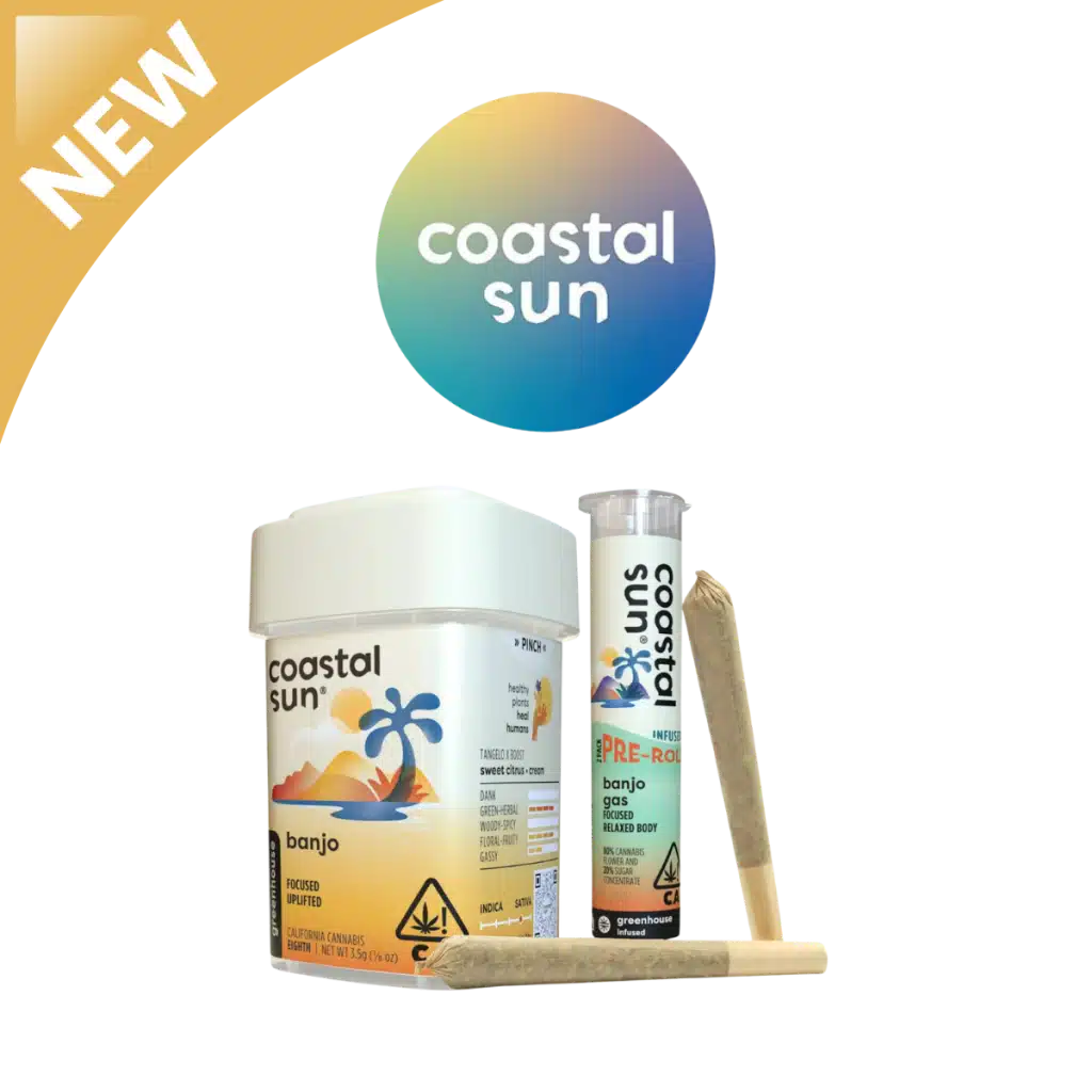Coastal Sun Banjo Gas Infused Pre-Roll 2 Pack — Focused, Relaxed Body
