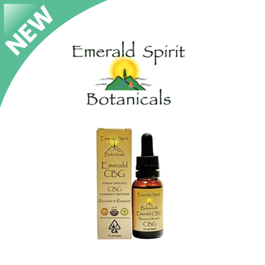 Emerald Spirit Botanicals Emerald CBG — Strain Specific Cannabis Tincture, Recover & Restore