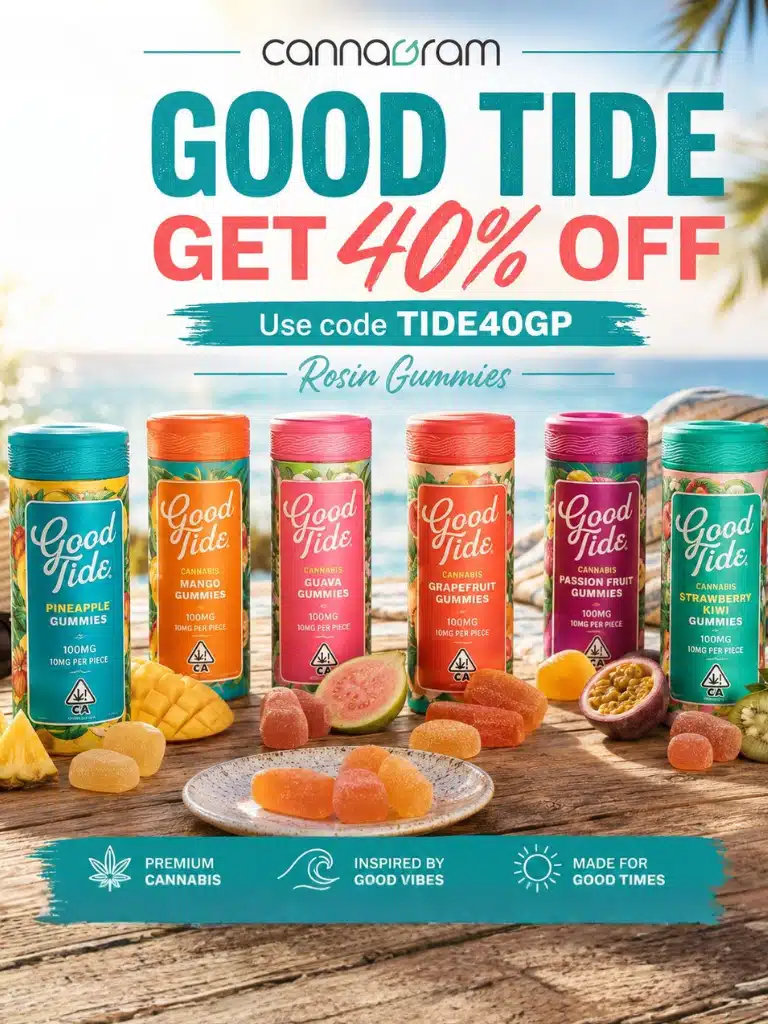Get 40% Off Good Tide Live Rosin Gummies — Code TIDE40GP