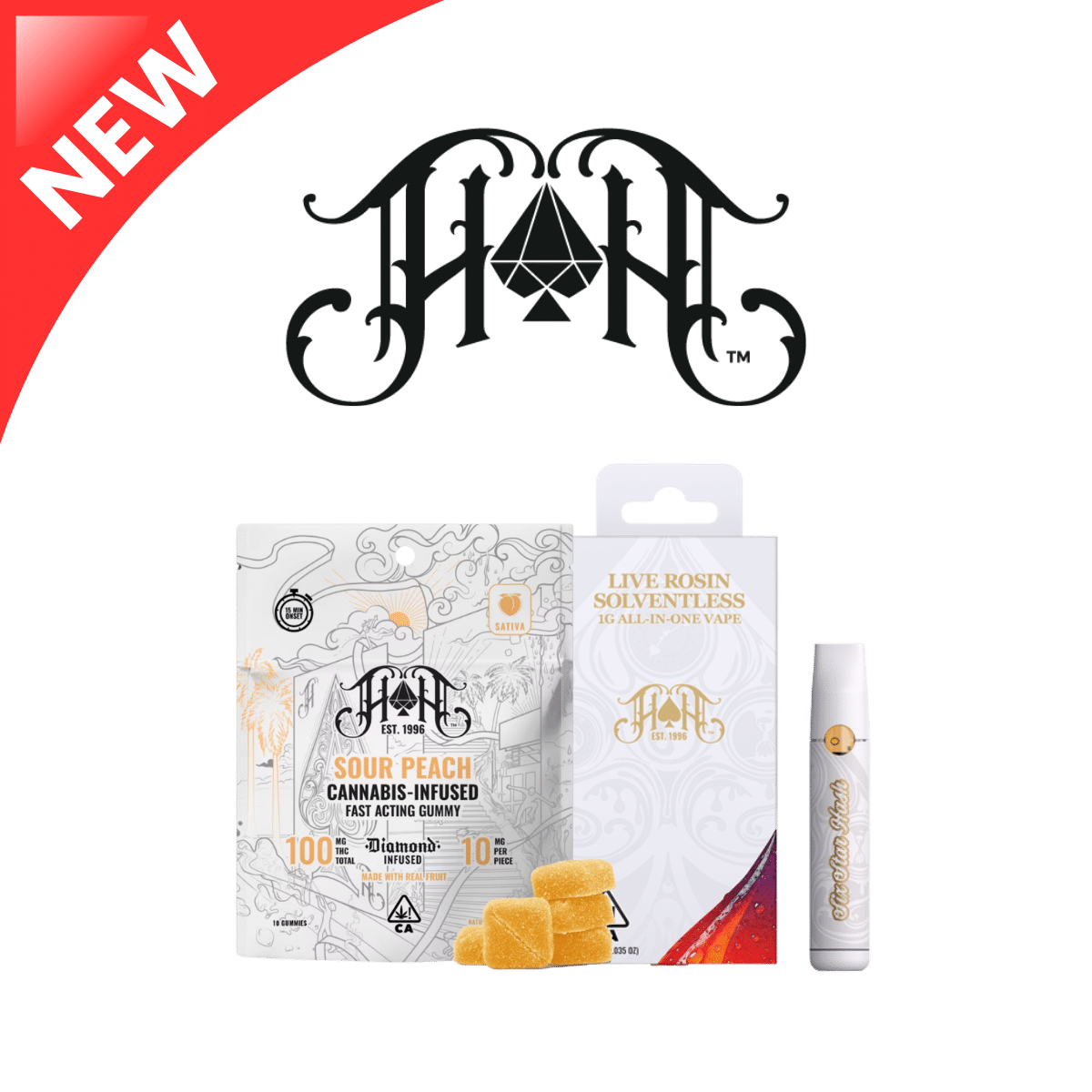 Heavy Hitters Fast Acting Diamond Infused Gummies — 100mg THC, Made with Real Fruit