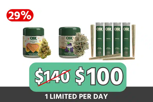 CBX Flower + Preroll Bundle — $100 (Save $40, 29% Off)