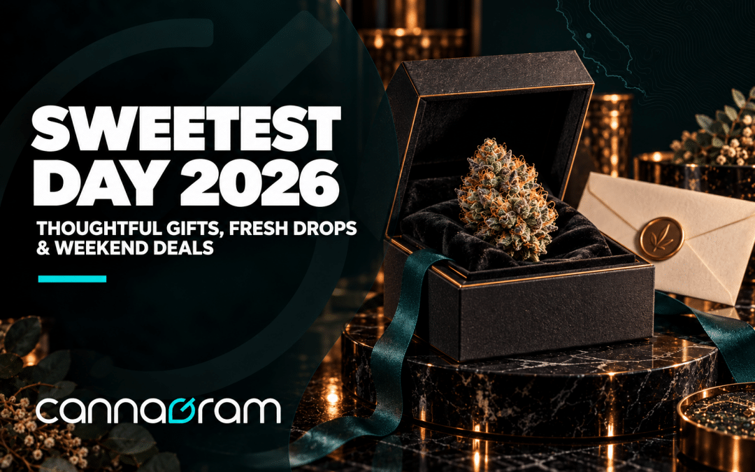 Sweetest Day 2026: thoughtful gifts, fresh drops, and weekend deals, with cannabis flower in an elegant gift box.