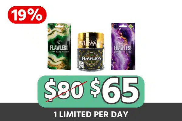 Flawless Flower 3.5g + 2 Vape Bundle — $65 (Save $15, 19% Off)