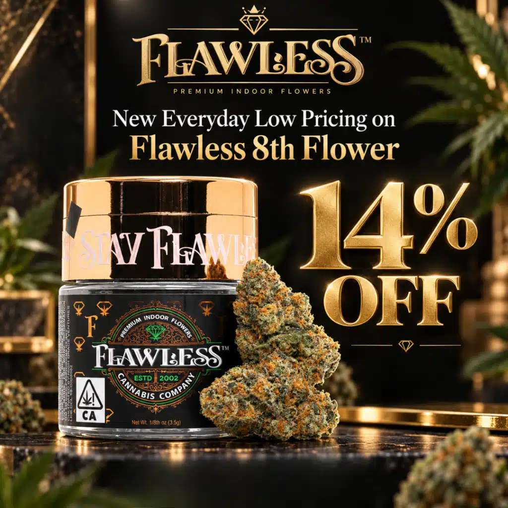 New Lower Price — Flawless Premium Indoor Flower, 3.5g jar