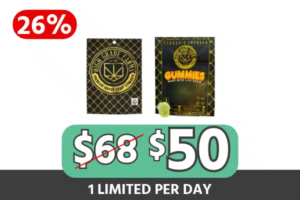 High Grade Farms Minis and Phat Burger Sour Pickle Gummies Bundle — $50, Save $18, 26% Off
